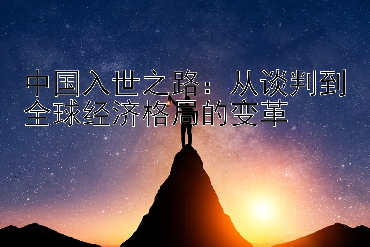 中国入世之路：从谈判到全球经济格局的变革