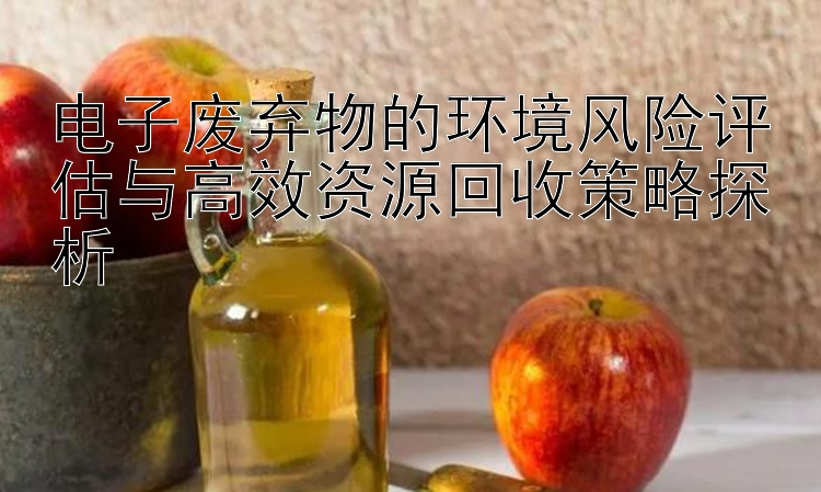 电子废弃物的环境风险评估与高效资源回收策略探析