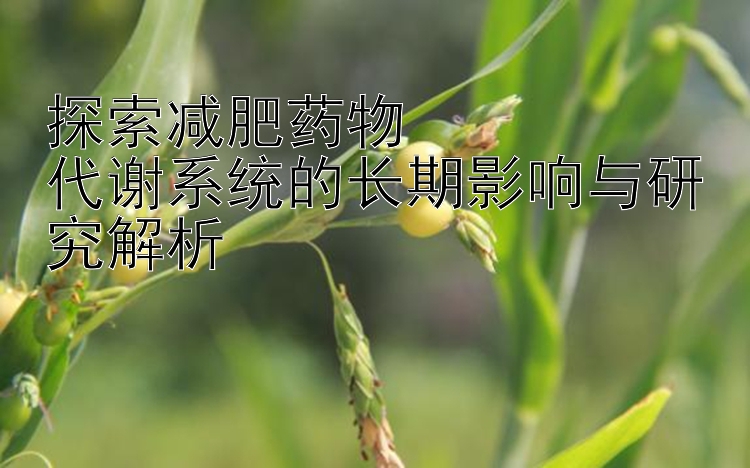 探索减肥药物  
代谢系统的长期影响与研究解析