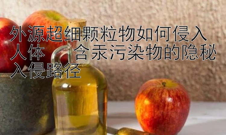 外源超细颗粒物如何侵入人体   含汞污染物的隐秘入侵路径